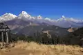 Aussicht vom Mohare Danda auf die umliegenden Berge des Himalayas.
