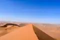 Ausblick auf die weitläufigen Sanddünen.