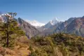 Aussicht auf die Himalaya-Berge.