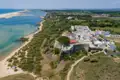 Luftbild der historischen Festung Cacela Velha an der Algarveküste. Die Festung überblickt die Ria Formosa, eine  einzigartige Lagunenlandschaft.