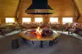 Offene Feuerstelle im Speiseraum