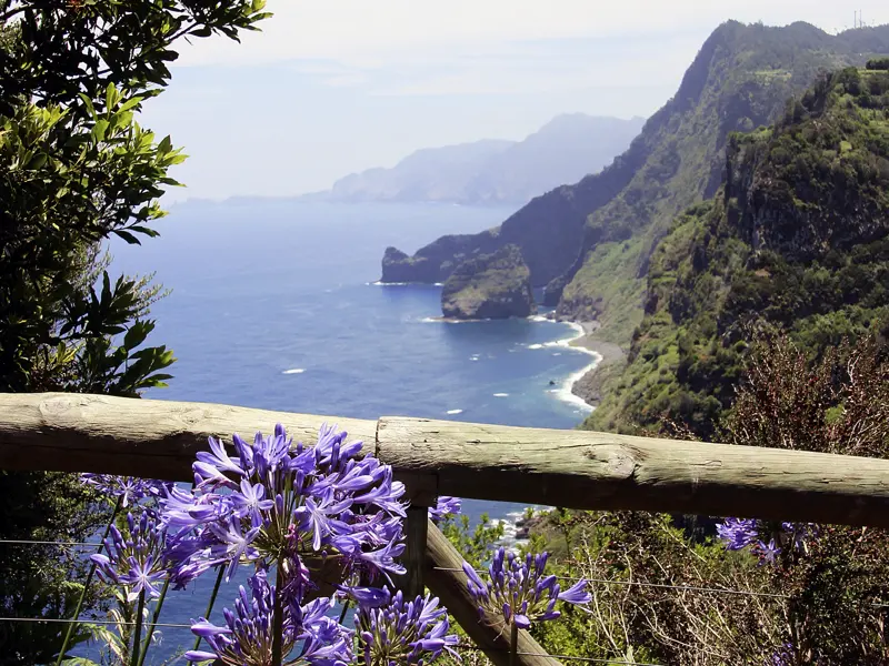Auf unserer Reise nach Madeira werfen wir Blicke von Aussichtspunkten auf die spektakuläre Küste und fotografieren, was der Chip hergibt.