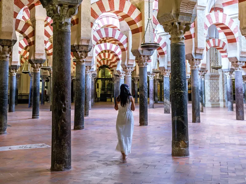Wir besuchen auf unserer Reise durch Andalusien die Kathedralmoschee in Córdoba (UNESCO-Weltkulturerbe).