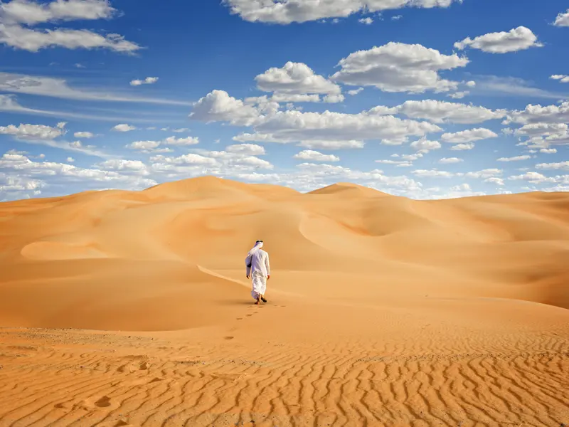 Bei unserer Studienreise durch den Oman darf ein Aufenthalt in der Wüste nicht fehlen.