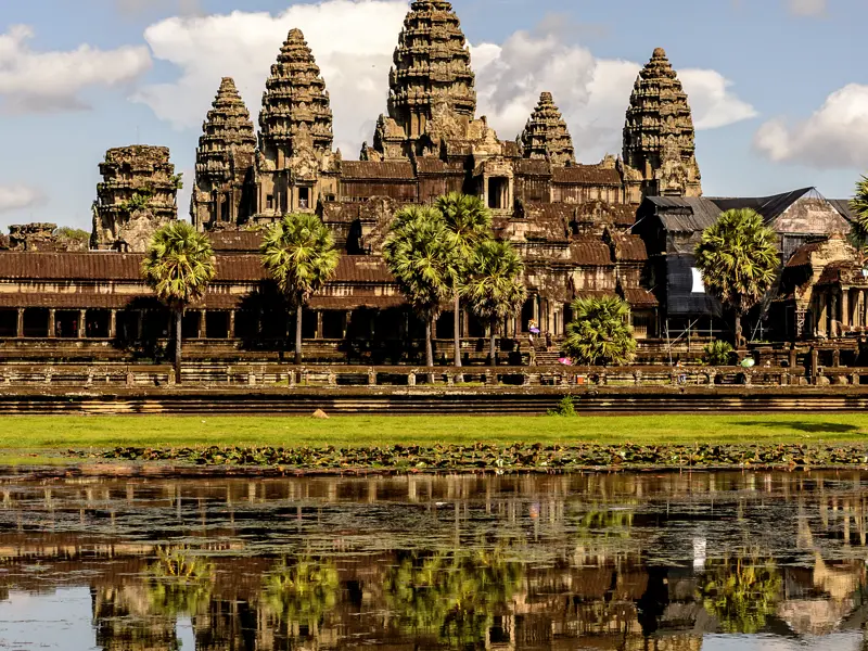 Einer der Jöhepunkte auf unserer Studienreise durch Indochina ist die Tempelanlage Angkor Wat in Kambodscha.