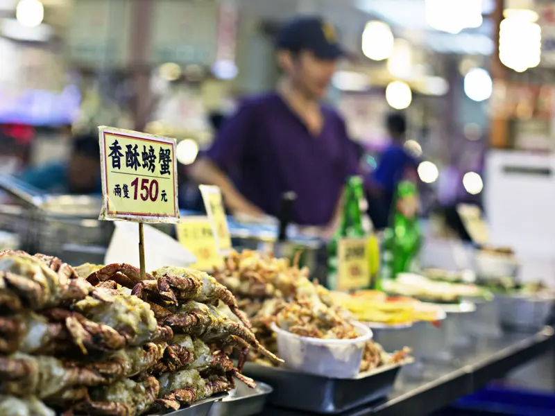 Taipeh ist für sein köstliches Streetfood auf den Nachtmärkten berühmt.