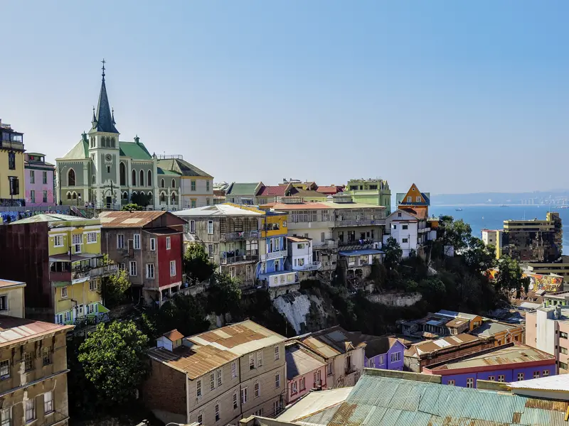 Auf unserer Studiosus-Reise durch Chile besuchen wir die Hafenstadt Valparaíso (UNESCO-Weltrerbe).