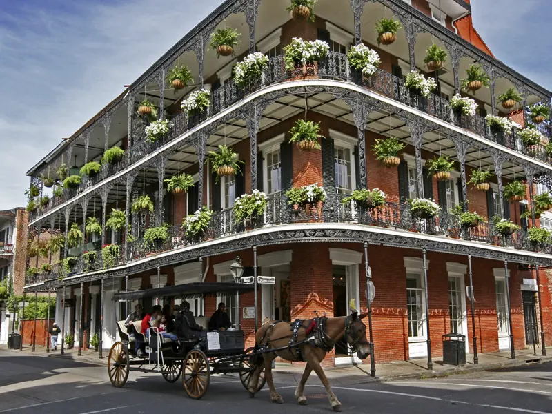 Unsere Studienreise durch den Süden der USA führt uns zu Beginn nach New Orleans. Wir entdecken die Stadt mit dem schönen French Quarter.