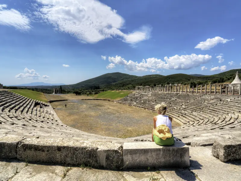 Messene ist eine der größten Ausgrabungsstätten in Griechenland. Bei unserer Studienreise sehen wir auch das Stadion.