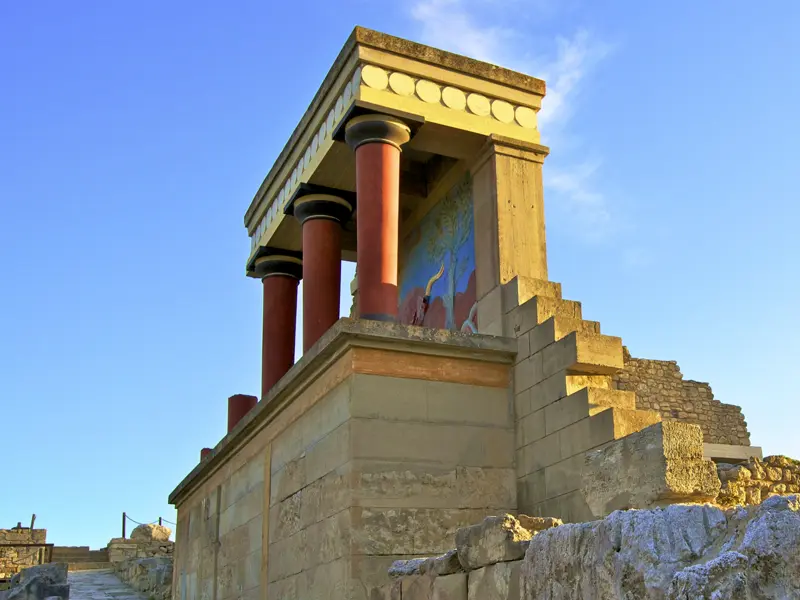 Ein Highlight unserer Studienreise mit Muße über die Insel Kreta ist unser Besuch der Ausgrabungen in Knossos.