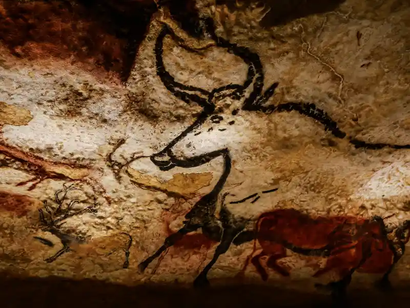 Die Bilderbuchlandschaft des Périgords ist nicht nur für uns heute ein attraktives Reiseziel, sondern war auch in der Steinzeit eine begehrte Wohnlage: prächtig bemalte Höhlen wie die von Lascaux belegen es bis heute.