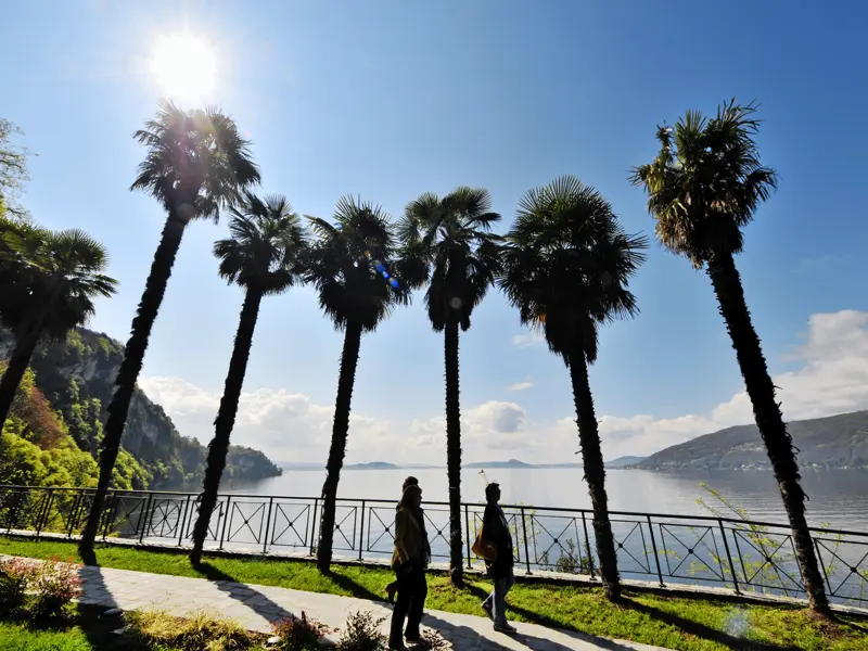 Auf Ihrer Studienreise ins Tessin und zu den oberitalienischen Seen besuchen Sie auch mehrere Garten- und Parkanlagen. Hier lässt es sich wunderbar im Schatten flanieren. Atemberaubende Blicke auf die blau glitzernden Seen gibt es obendrauf.