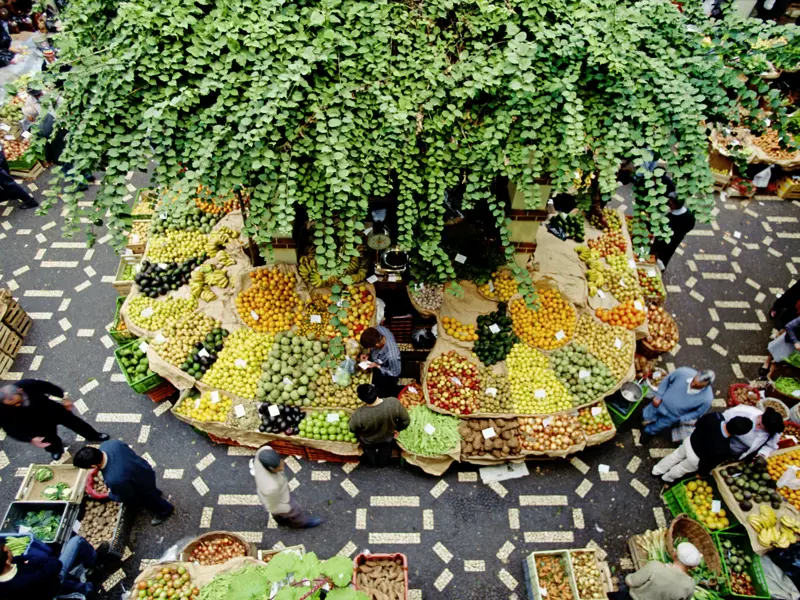 Auf unserer Wander-Studienreise auf Madeira sind wir begeistert vom bunten Gemüsemarkt in Funchal.