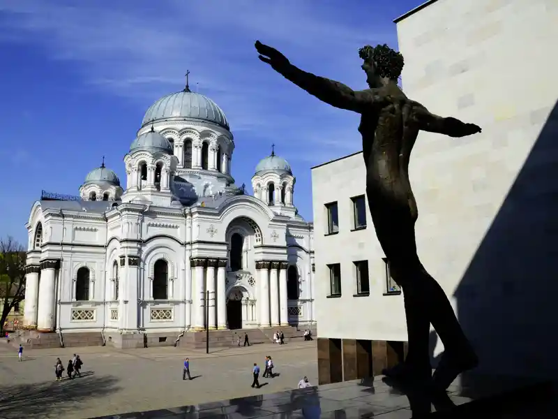 Auf unserer Studienreise quer durch das Baltikum machen wir einen Halt in Kaunas und besichtigen die Altstadt.