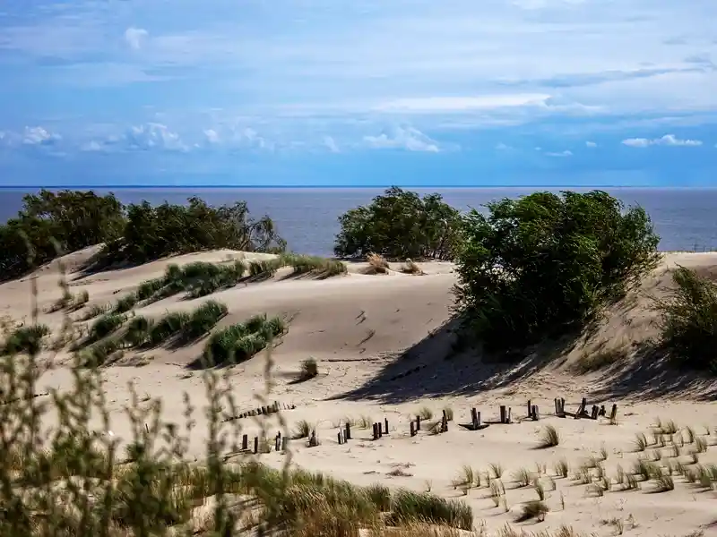 Auf unserer Reise ins Baltikum machen wir einen Ausflug auf die Kurische Nehrung (UNESCO-Welterbe).