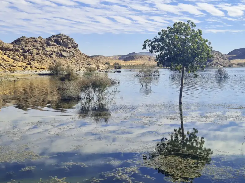 Bei unserer Kreuzfahrt-Studienreise nach Ägypten  lichten wir den Anker und reisen auf einem der größten Stauseen der Welt. Wenn Sonnengott Re am Abend wieder in die Unterwelt abtaucht und der Abendhimmel seinen Farbenzauber entfacht, genießen wir die Stimmung an Deck mit Poesie im Ohr und einem Glas Wein in der Hand.