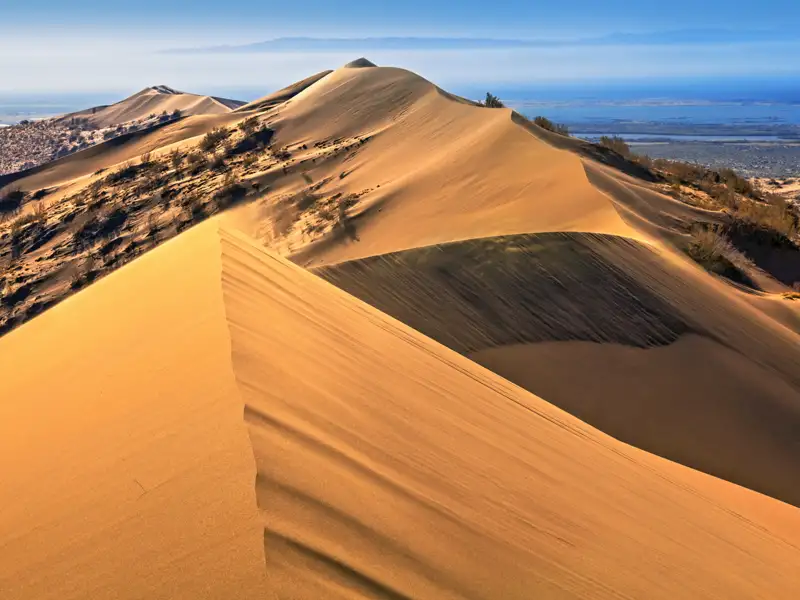 Ausgedehnte Sanddünenlandschaft.