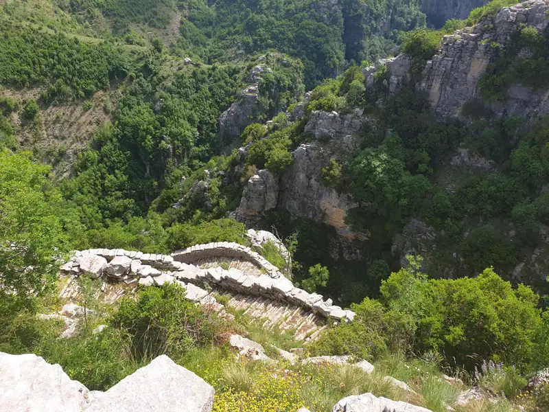 Steiler Weg in die Schlucht