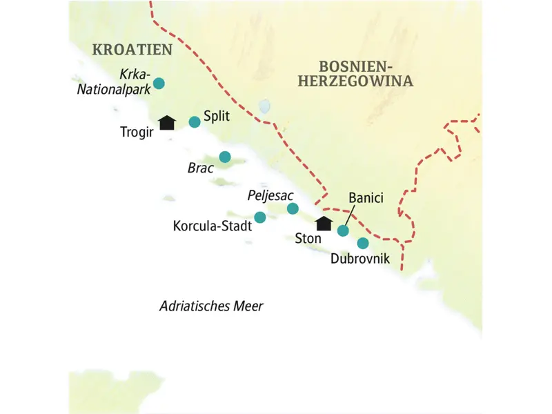 Stationen unserer smart&small-Reise nach Kroatien sind Trogir und Ston.