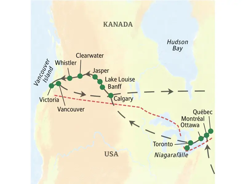Auf dieser dreiwöchigen Studienreise durchstreifen wir die Naturräume Kanadas von Ost nach West.