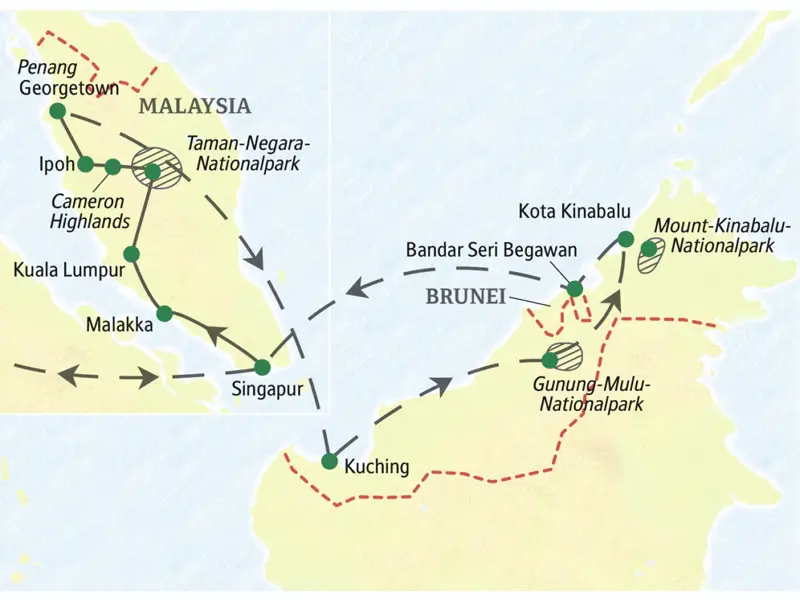 Erleben Sie auf dieser Studienreise Malaysia wie eine Abenteuergeschichte voller Kontraste.