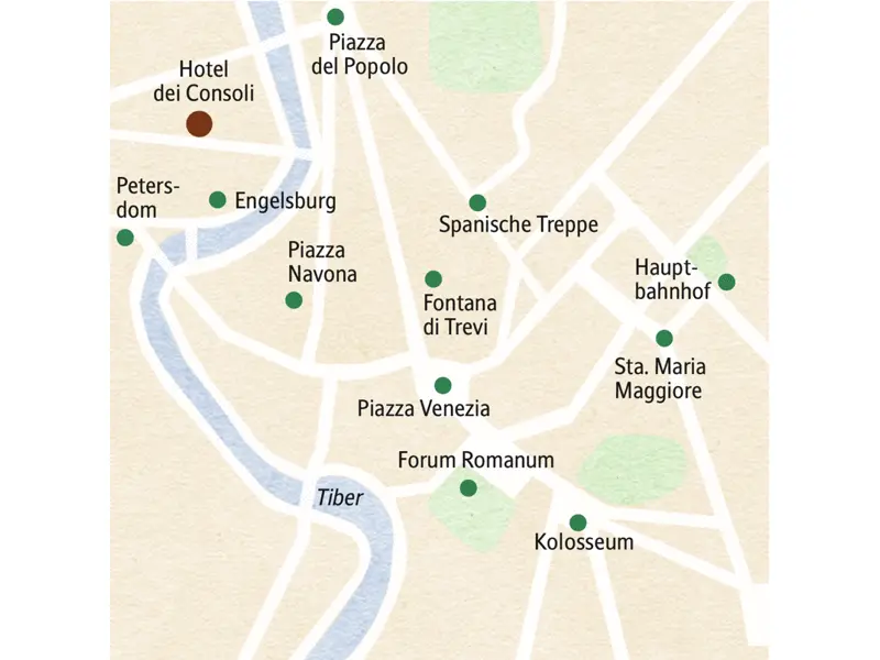 Von unserem günstig zwischen Peterskirche und Spanischer Treppe gelegenen Hotel erkunden wir auf unserer Klassik-Studienreise nach Rom die bekannten und auch weniger bekannten Kunst- und Kulturschätze der Ewigen Stadt.