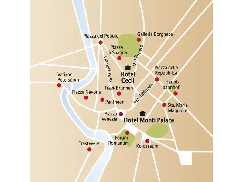 Auf unserer smart&small-Reise nach Rom sehen wir alle Höhepunkte der Ewigen Stadt, wie das Forum Romanum, das Kolosseum, den Petersdom, das Pantheon und vieles mehr.