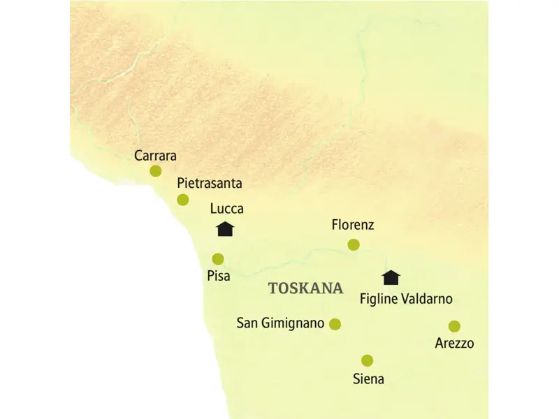 Auf dieser smart & small-Reise in die Toskana besuchen wir von den beiden Standorten Lucca und Figline Valdarno aus die schönsten Orte der Region.