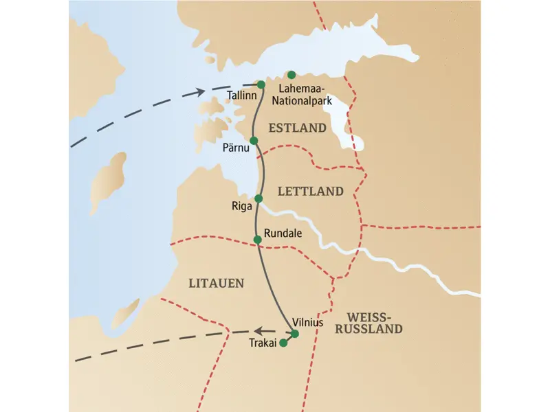 Erleben Sie auf dieser CityLights-Städtereise ins Baltikum Tallinn, Riga und Vilnius, die Metropolen der drei baltischen Länder.