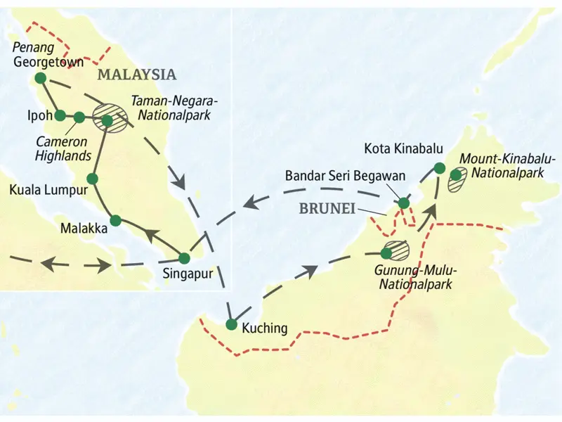 Erleben Sie auf dieser 19-tägigen Studienreise Malaysia wie eine Abenteuergeschichte voller Kontraste.