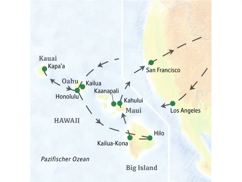 In 16 Tagen mit Studiosus die Schönheiten des Hawaii-Archipels entdecken. Wir besuchen Oahu, Kauai, Big Island und Maui!