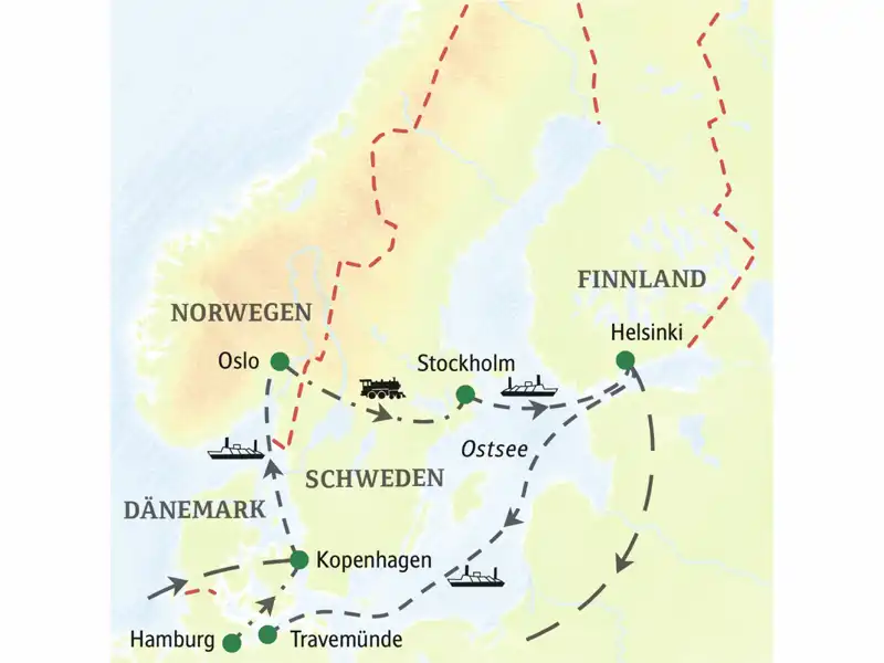 Auf dieser Studienreise mit Studiosus besuchen Sie die skandinavischen Metropolen Kopenhagen, Oslo, Stockholm und Helsinki.