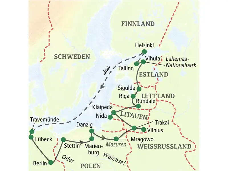 Abwechslung ist hier Programm: Erleben Sie Polen, Litauen, Lettland und Estland. Dazu einen Aufenthalt in Helsinki - alles auf einer 17-tägigen Studienreise, per Komfortbus ab Berlin.