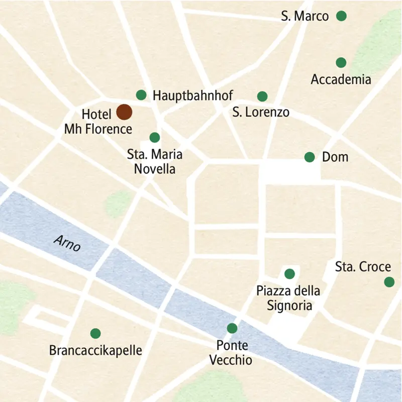 Alle Highlights von Florenz, wie z.B. Dom, Uffizien und Ponte Vecchio, auf dieser Studienreise nach Florenz erleben.